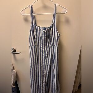 Old Navy striped linen dress size medium